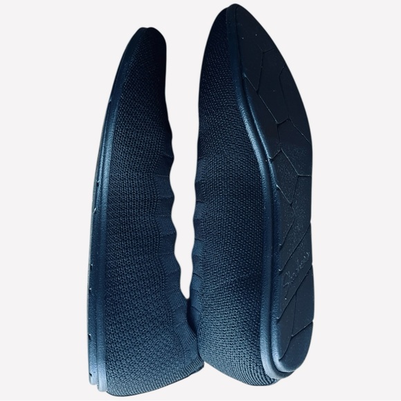 Sketchers Cleo Air Cooled Comfort Slip on Knit Black Light Ballet Flats Size 8.5 - Picture 7 of 11